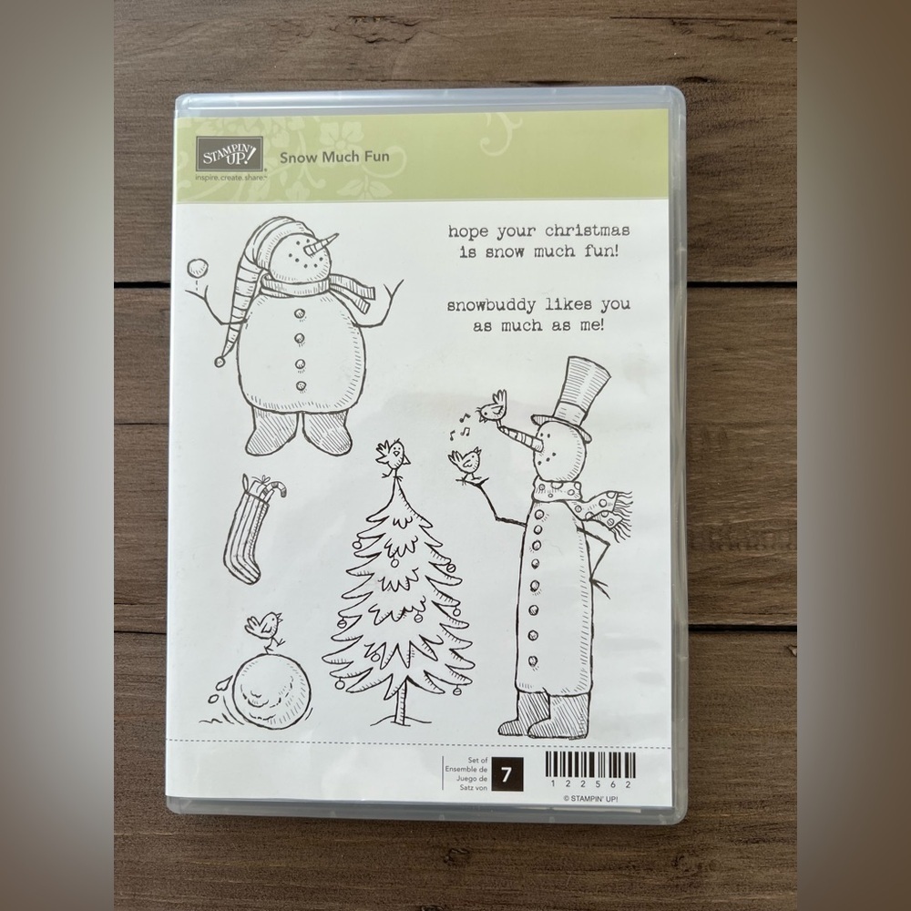 Stampin’ Up! Christmas Theme Snow Much Fun Set of 7 New in Box Stamps New